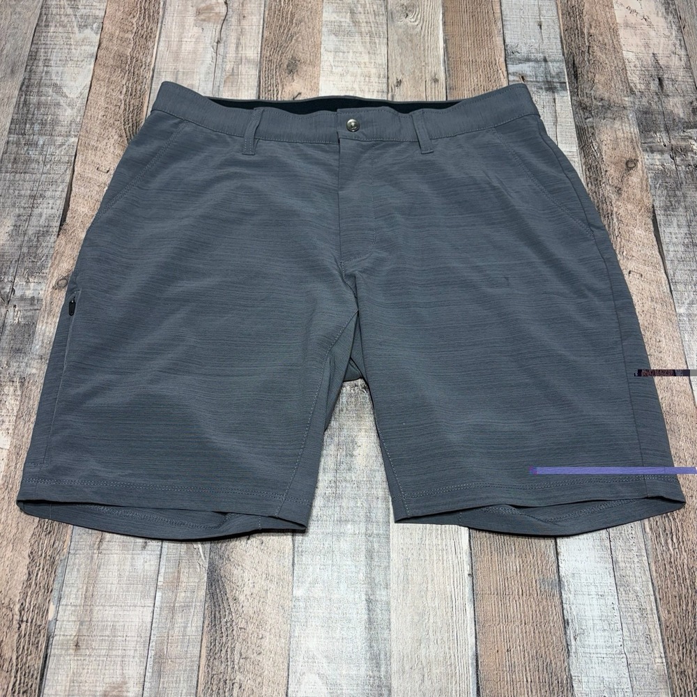 BYLT Premium Basics Shorts Mens 34 Heather Blue Performance Stretch Casual Golf